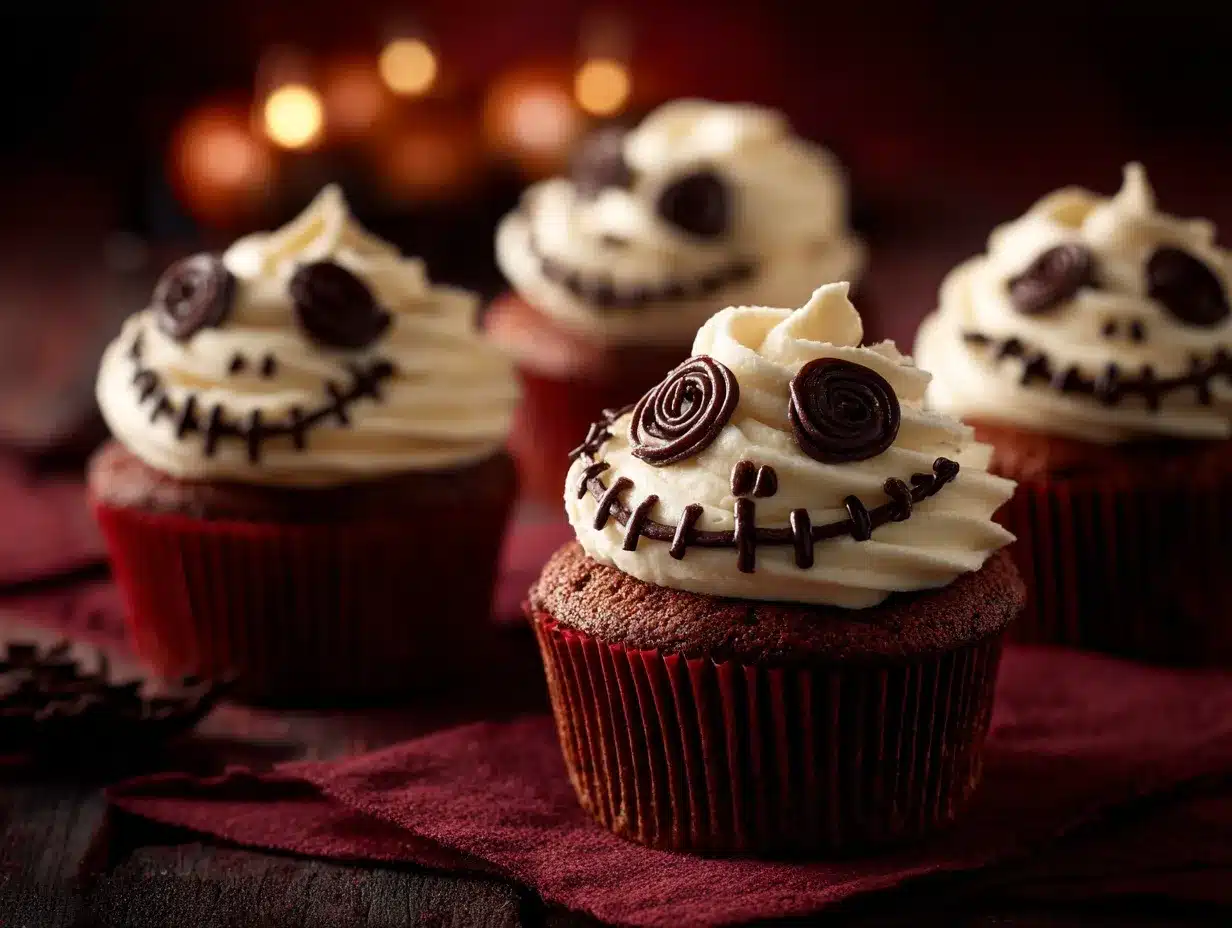 spooky skull cupcakes preparation steps