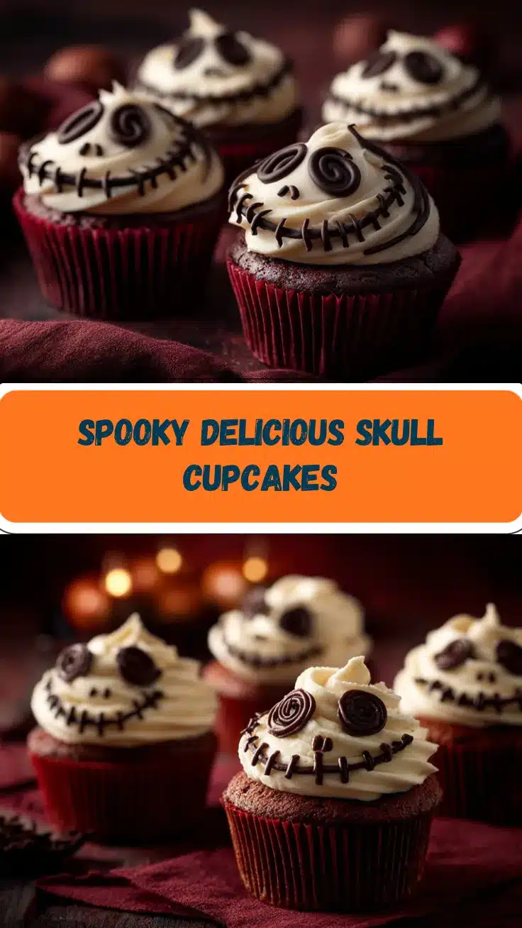 spooky skull cupcakes recipe
