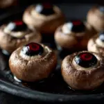 spooky stuffed mushroom eyeballs - featured image