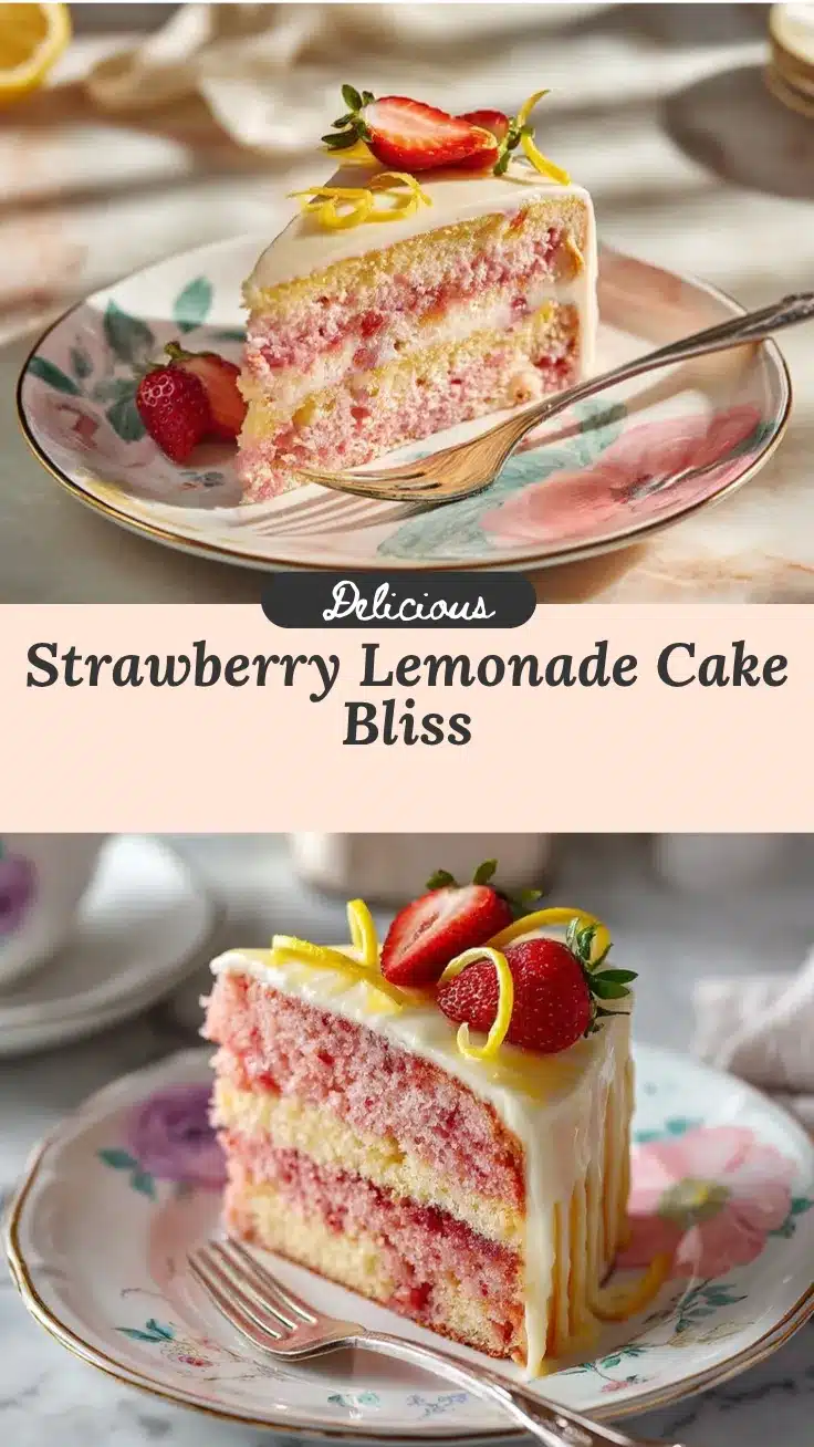 Strawberry Lemonade Layer Cake recipe