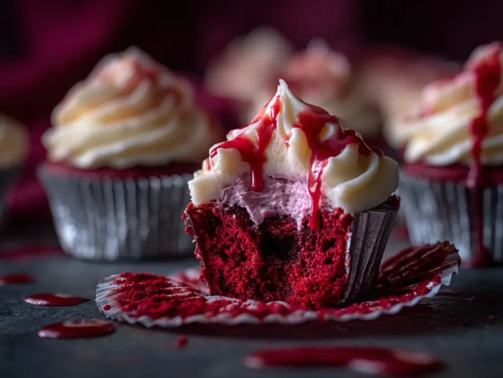 vampire bite cupcakes - featured image