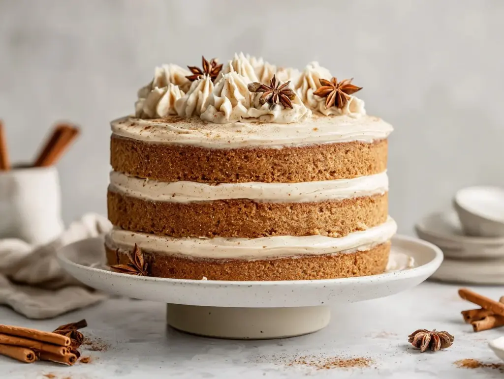 Vanilla Chai Spice Layer Cake - featured image