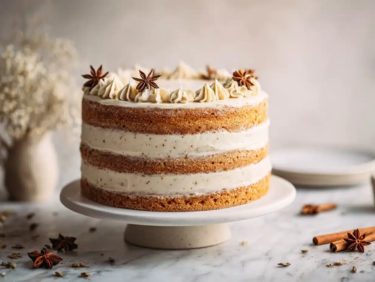 Vanilla Chai Spice Layer Cake preparation steps