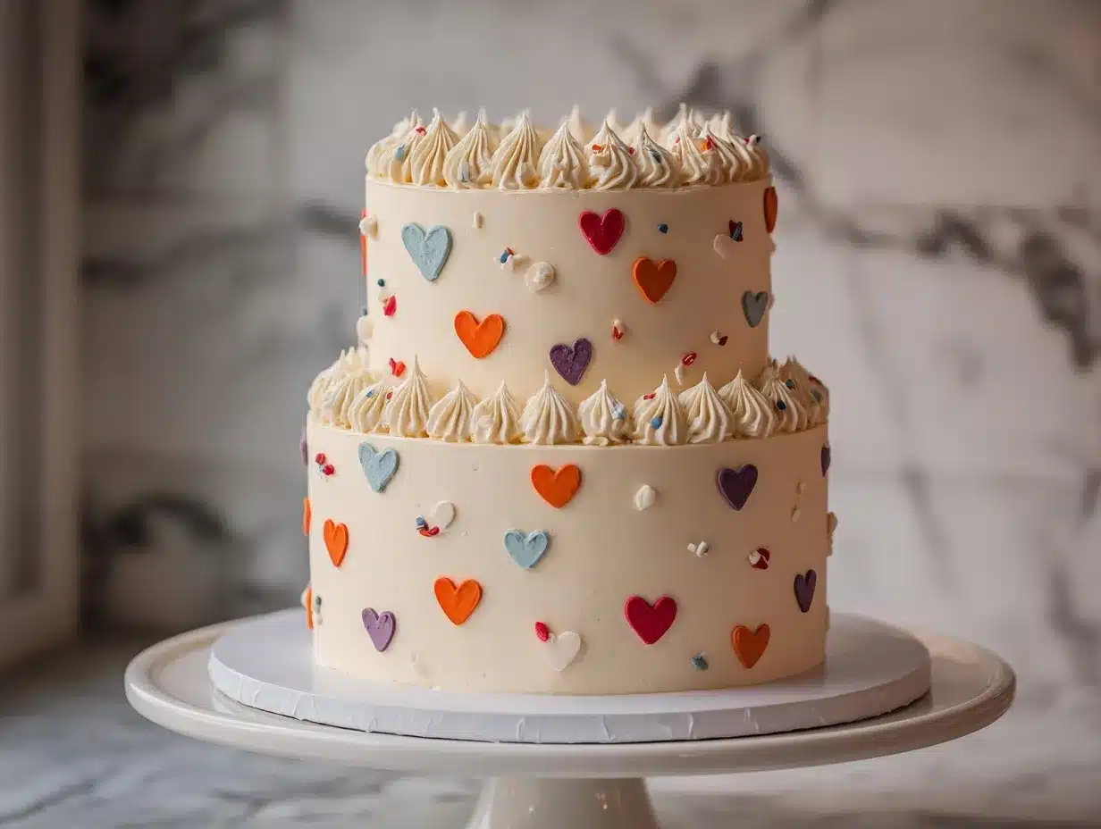 vanilla confetti cake preparation steps