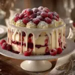 White Chocolate Raspberry Cheesecake Cake - featured image