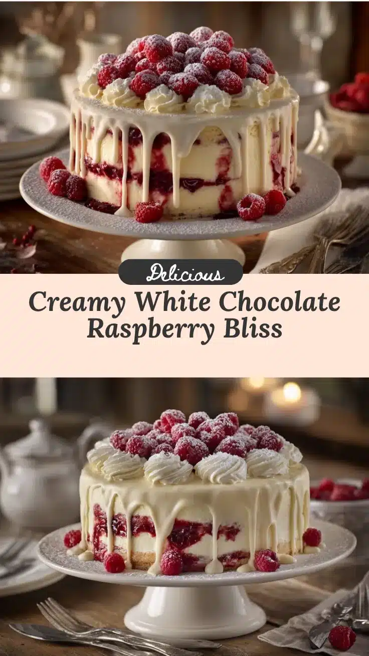 White Chocolate Raspberry Cheesecake Cake recipe