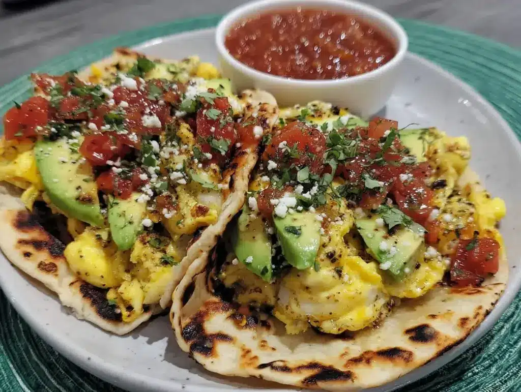avocado egg breakfast tacos - featured image
