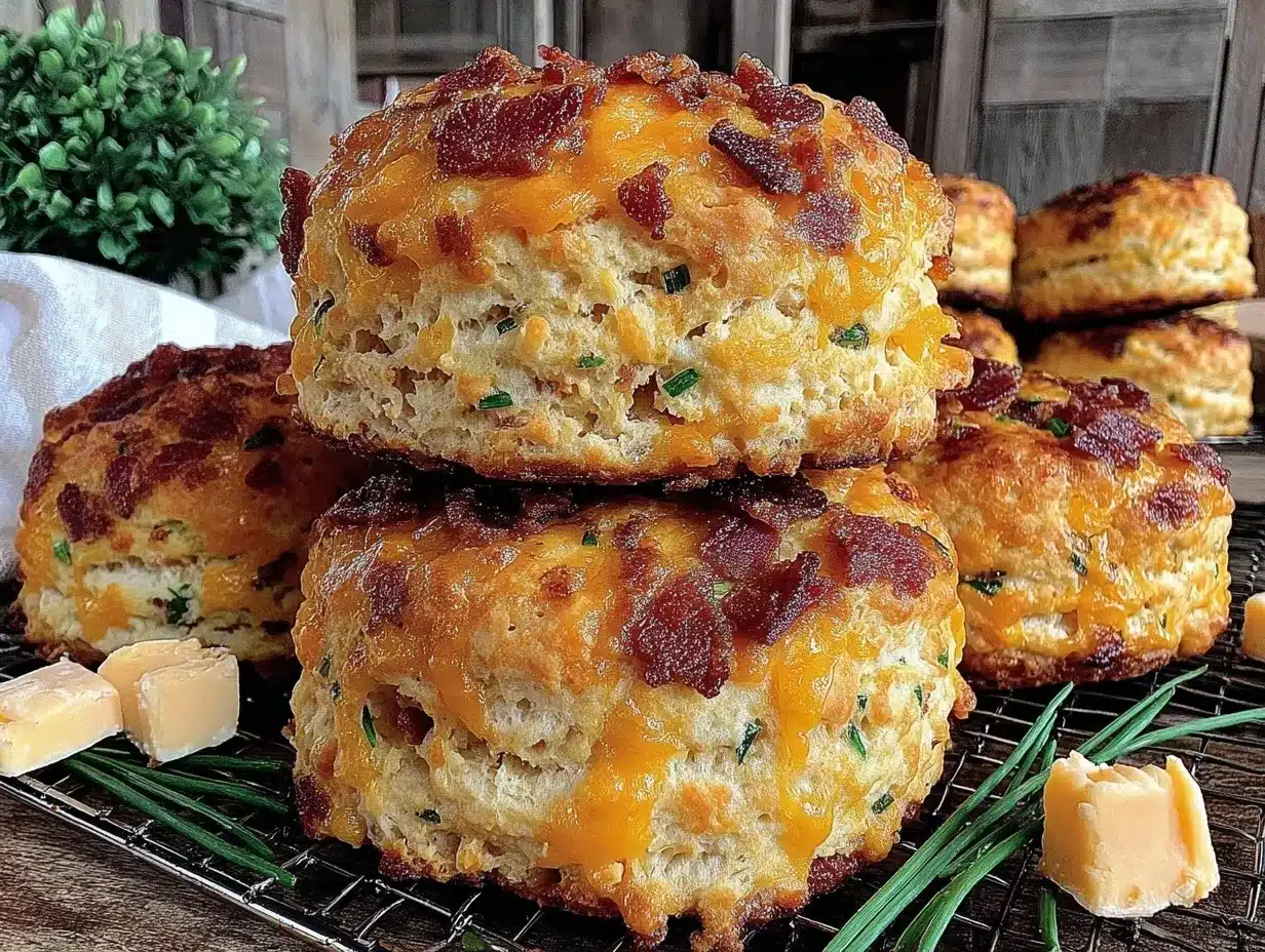 bacon cheddar chive scones preparation steps