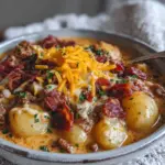 bacon cheeseburger soup - featured image