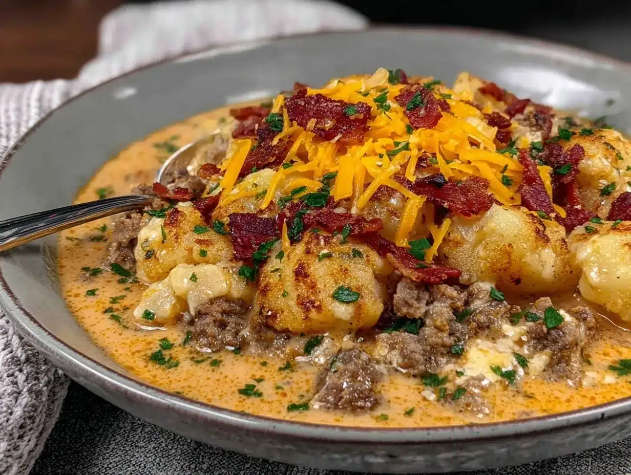 bacon cheeseburger soup preparation steps