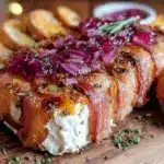 bacon goat cheese log - featured image