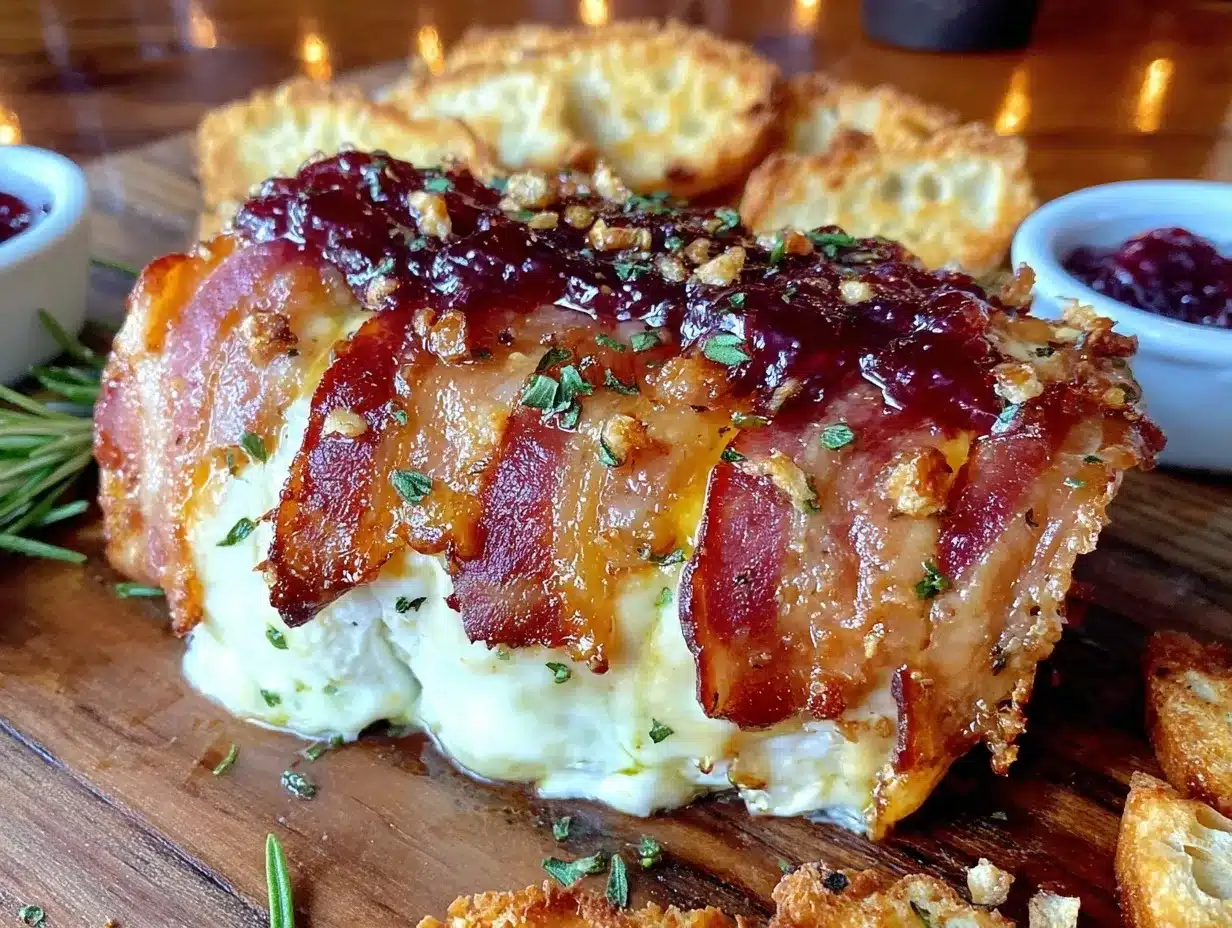 bacon goat cheese log preparation steps