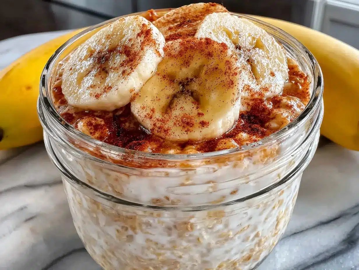 banana bread overnight oats preparation steps