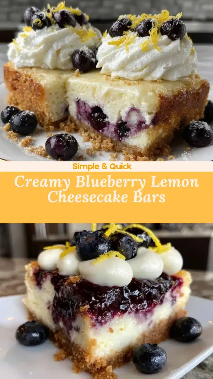 blueberry lemon cheesecake bars recipe
