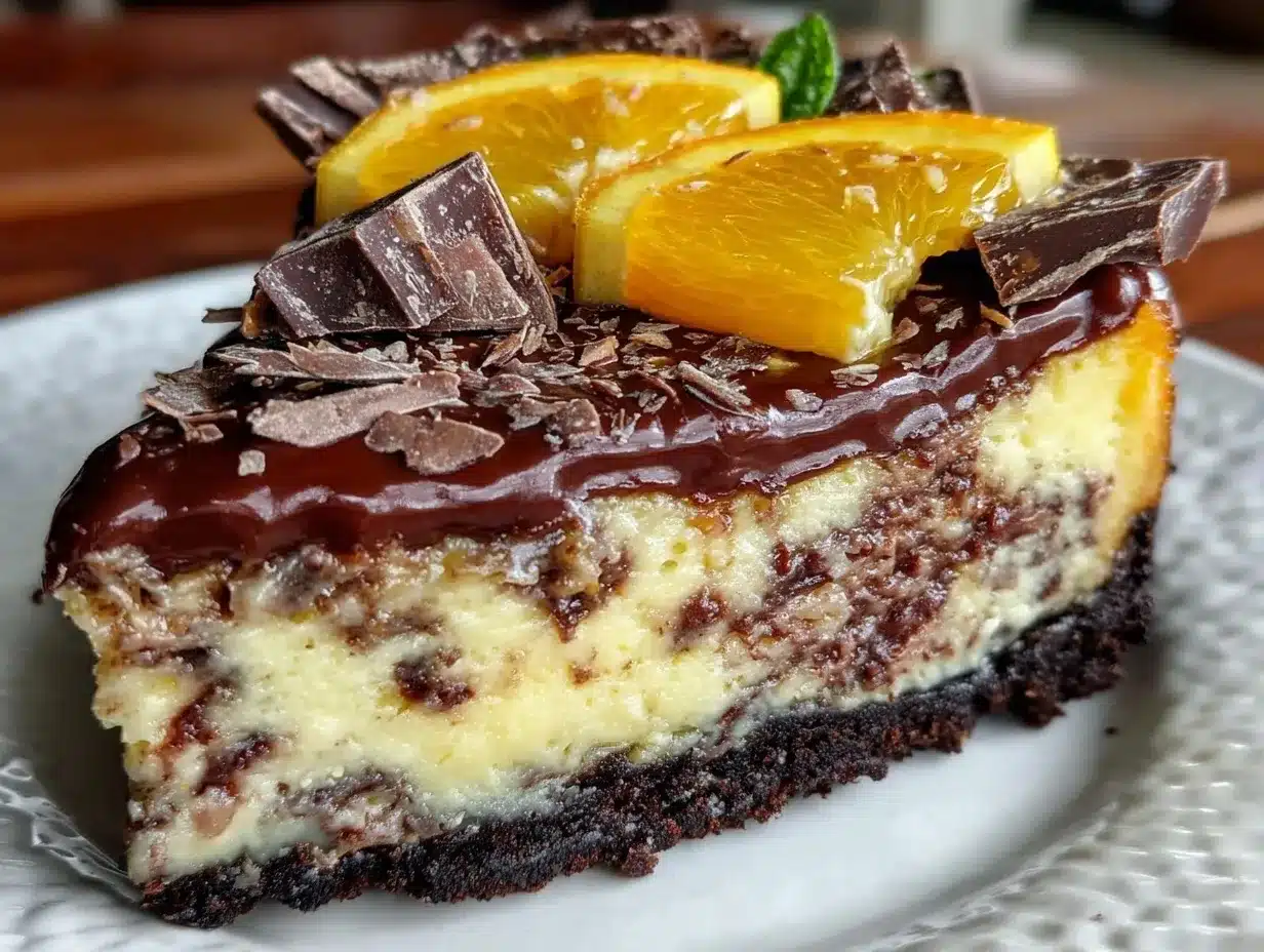 chocolate orange cheesecake preparation steps