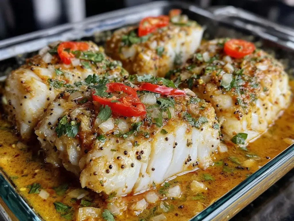 coconut curry baked cod - featured image