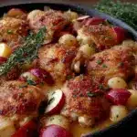 creamy apple cider chicken - featured image