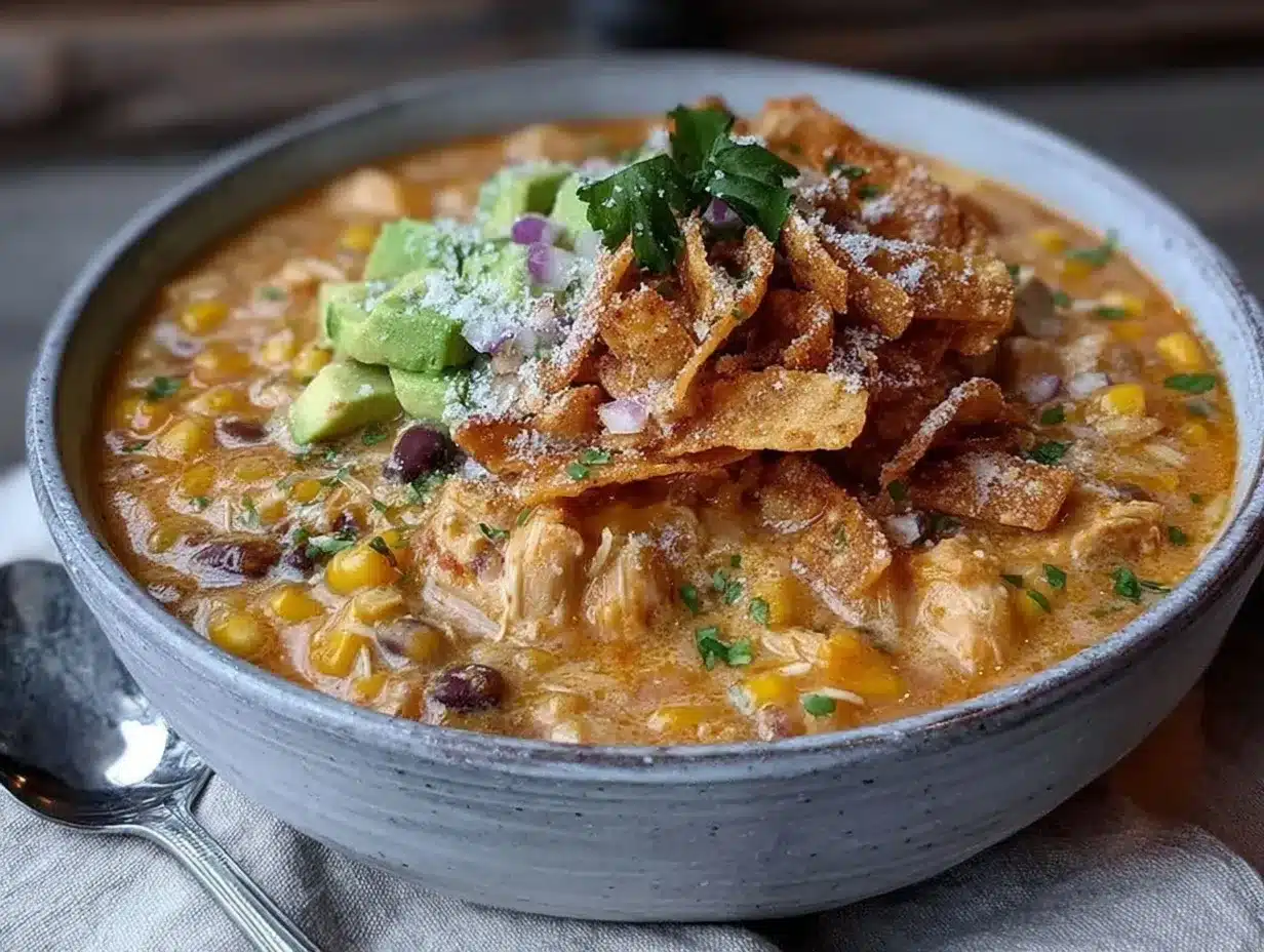 creamy chicken tortilla soup preparation steps