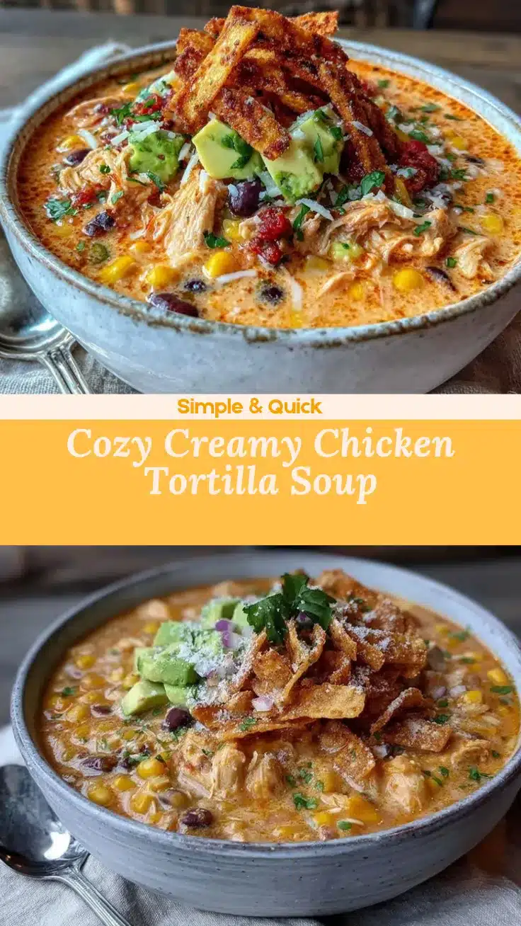 creamy chicken tortilla soup recipe