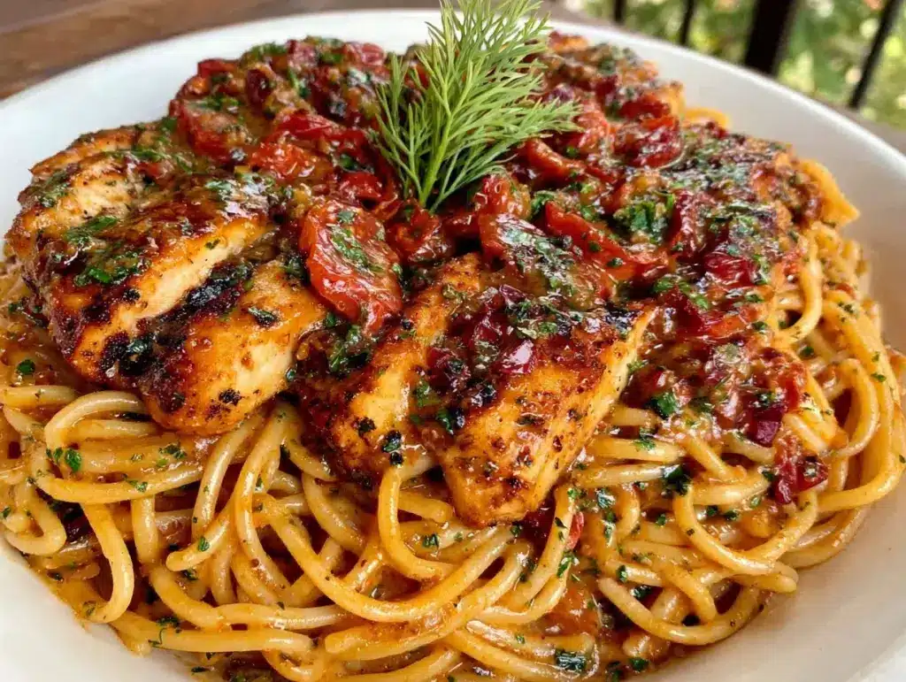 Creamy Monterey Chicken Spaghetti - featured image