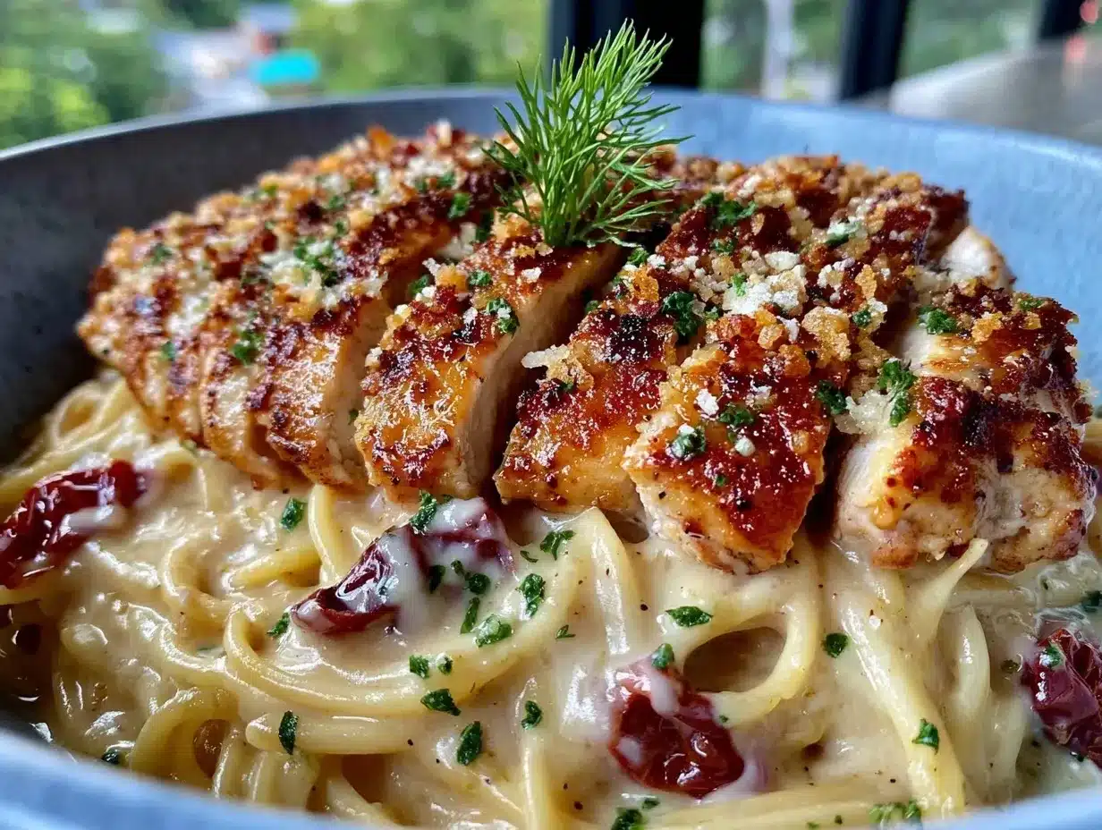 Creamy Monterey Chicken Spaghetti preparation steps