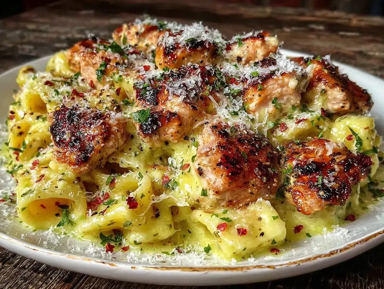 Creamy Parmesan Chicken Rigatoni preparation steps