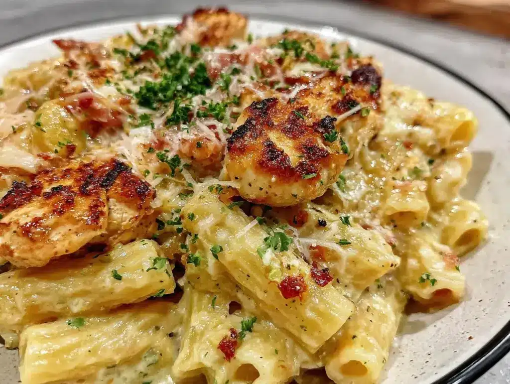 creamy ricotta chicken pasta - featured image