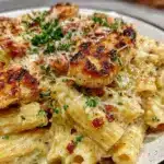 creamy ricotta chicken pasta - featured image