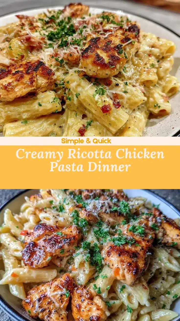 creamy ricotta chicken pasta recipe