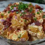 creamy steakhouse potato salad - featured image