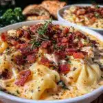 creamy white chicken lasagna soup - featured image