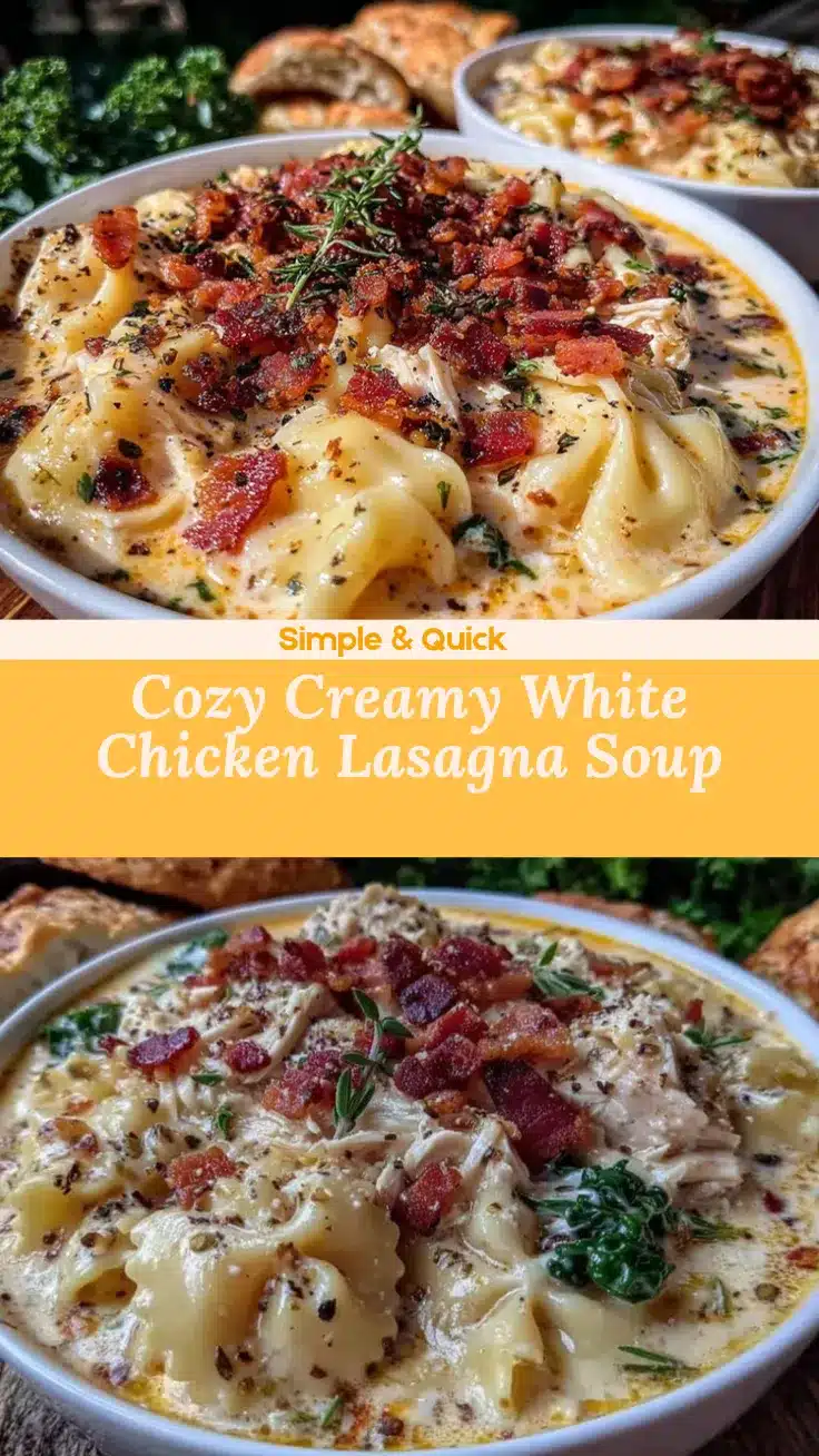 creamy white chicken lasagna soup recipe
