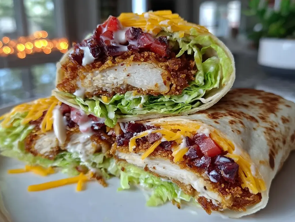 crispy chicken ranch wraps - featured image
