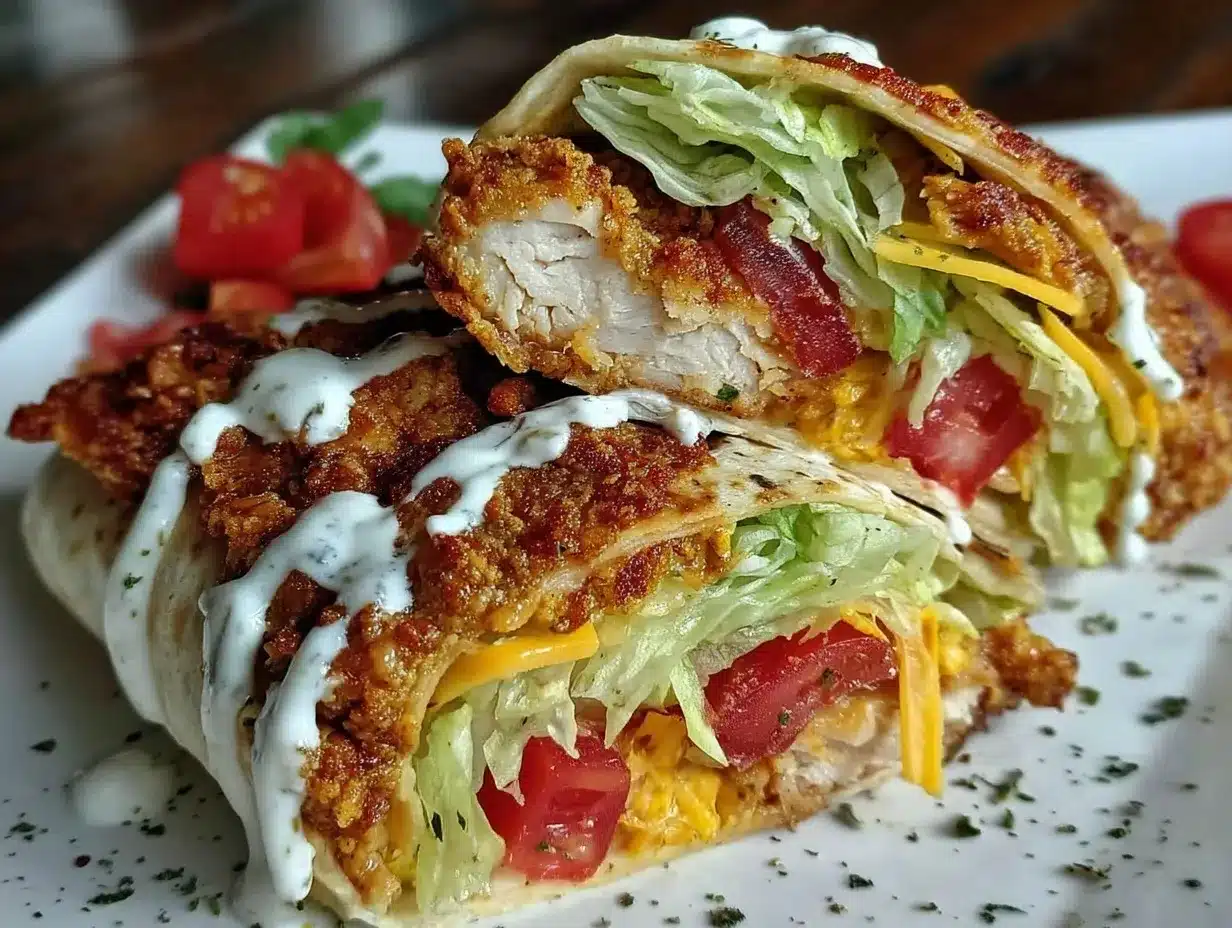 crispy chicken ranch wraps preparation steps