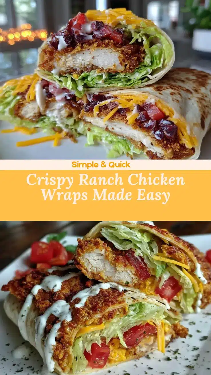 crispy chicken ranch wraps recipe