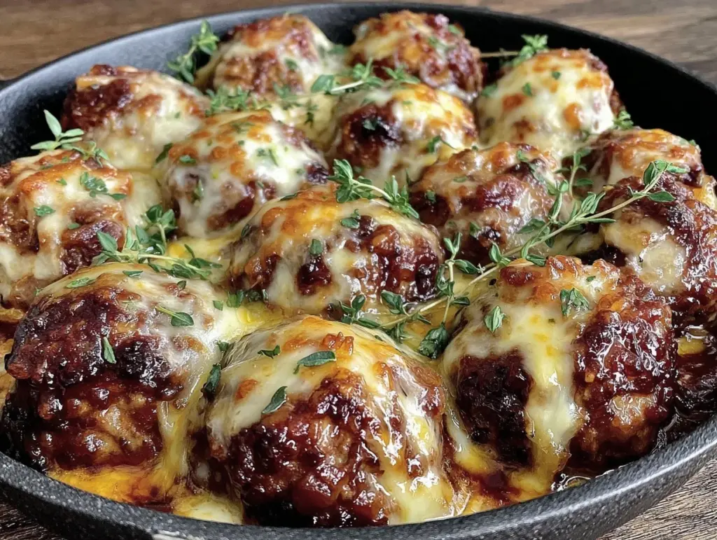 French onion meatballs - featured image