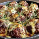 French onion meatballs - featured image