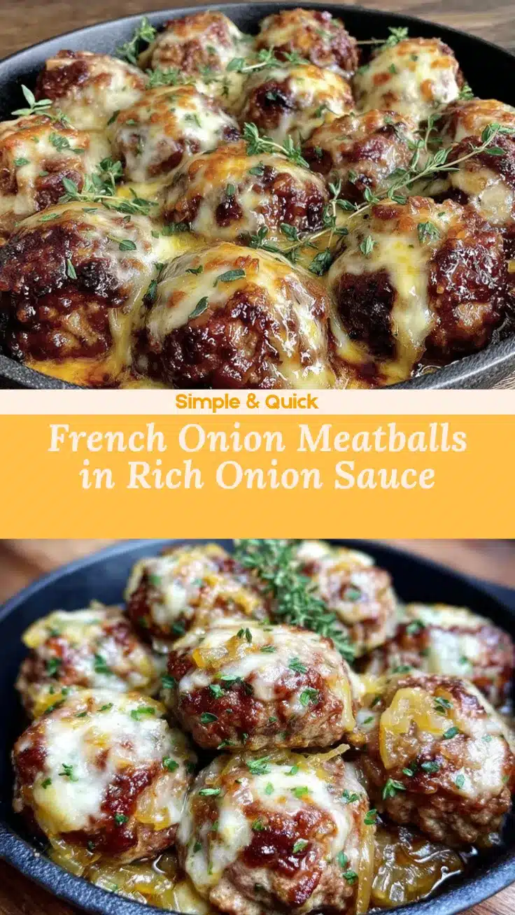 French onion meatballs recipe