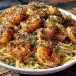 garlic butter shrimp pasta - featured image