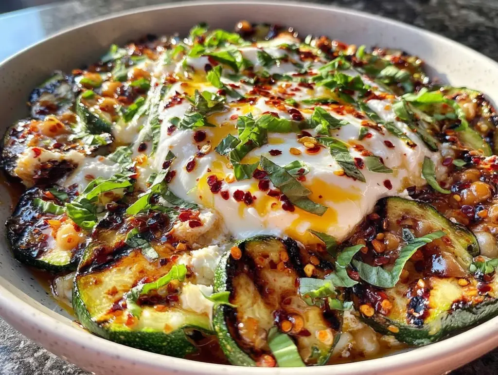 grilled zucchini salad - featured image