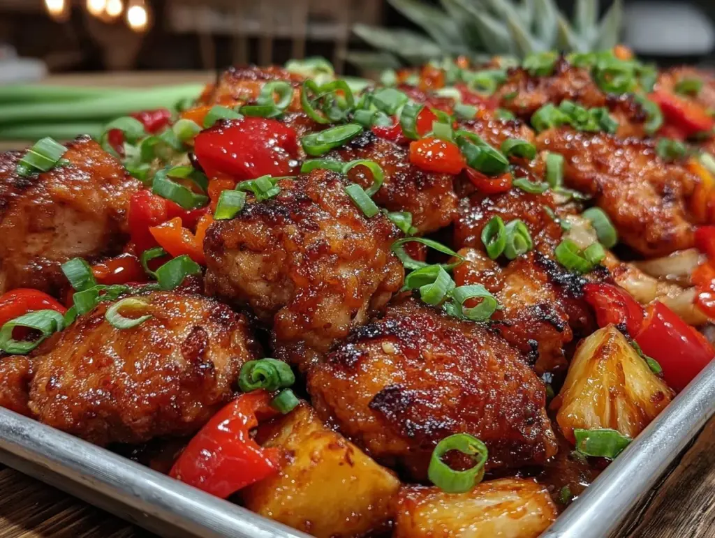 Hawaiian Chicken Sheet Pan Dinner - featured image