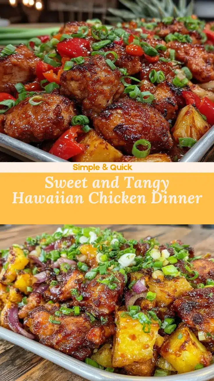Hawaiian Chicken Sheet Pan Dinner recipe
