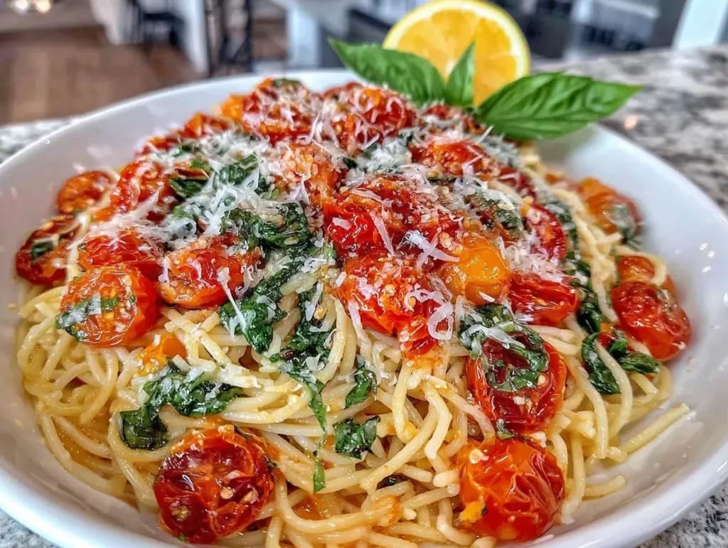 lemon-basil spaghetti - featured image