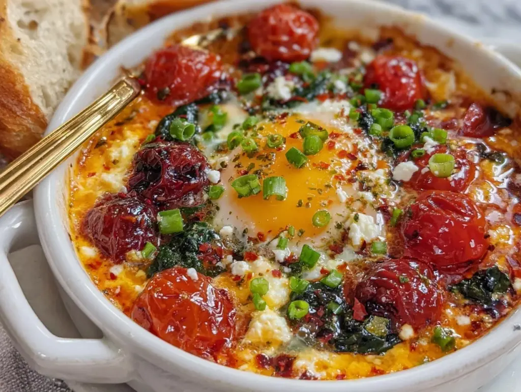 Mediterranean Baked Feta Eggs - featured image