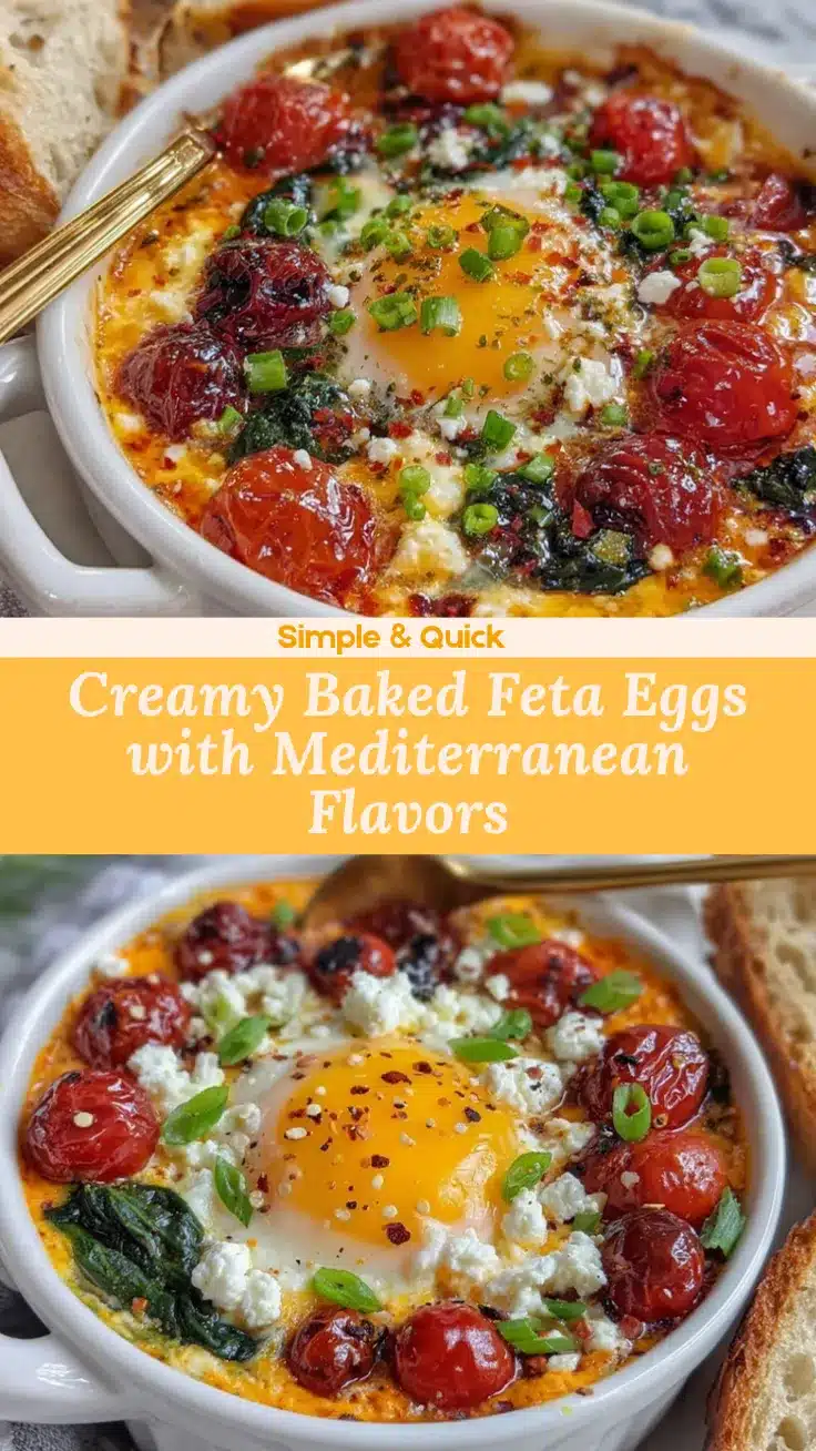 Mediterranean Baked Feta Eggs recipe