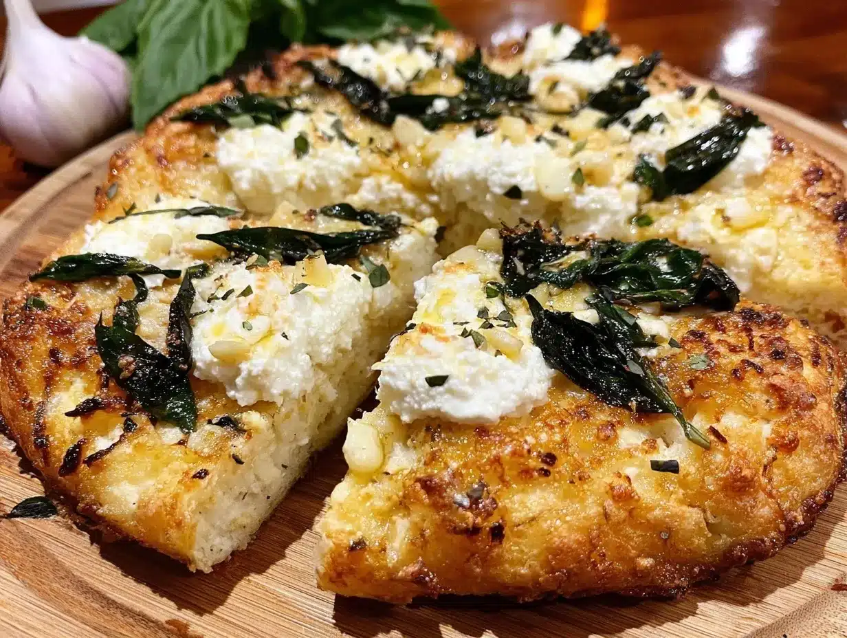 Mediterranean white pizza preparation steps