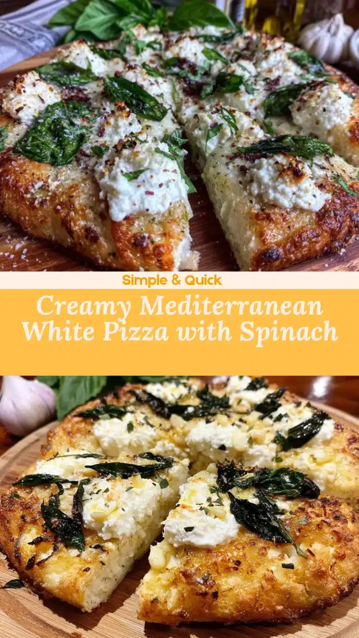 Mediterranean white pizza recipe