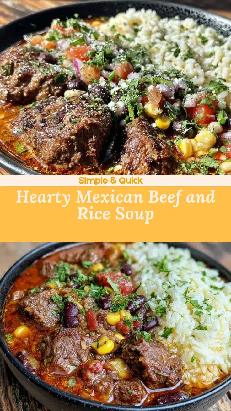Mexican beef and rice soup recipe