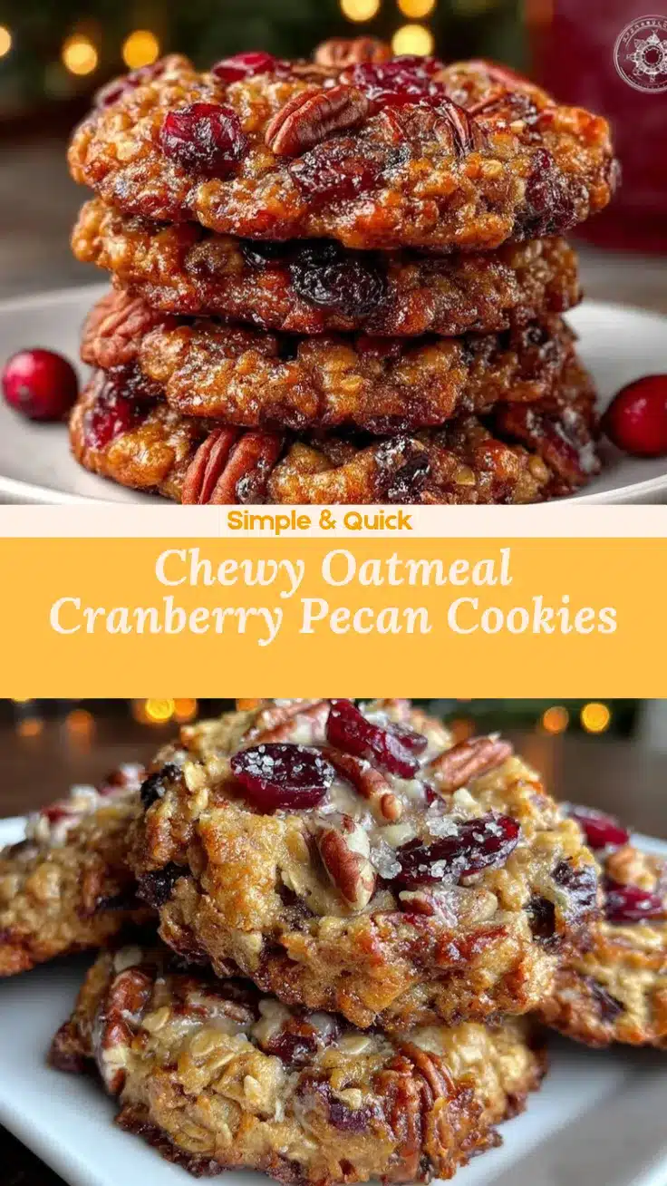 oatmeal cranberry pecan cookies recipe