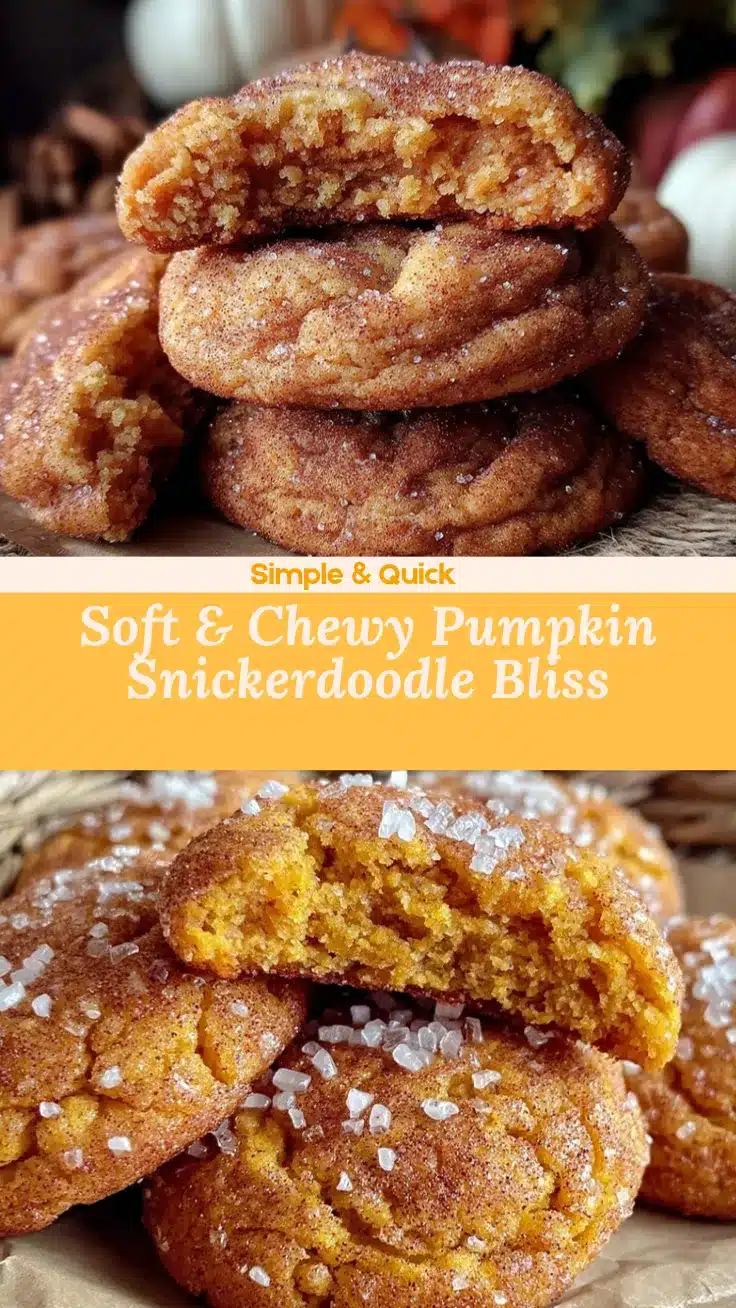Pumpkin Snickerdoodle Cookies recipe